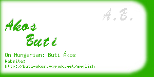 akos buti business card